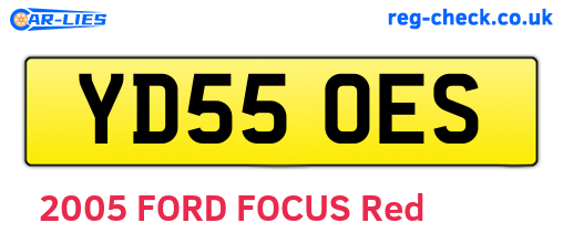 YD55OES are the vehicle registration plates.