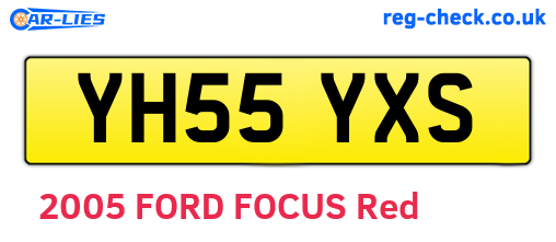 YH55YXS are the vehicle registration plates.