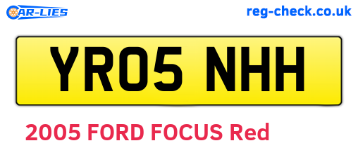 YR05NHH are the vehicle registration plates.