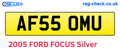 AF55OMU are the vehicle registration plates.