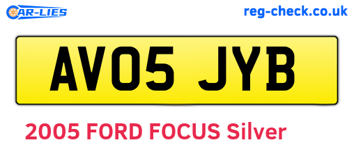 AV05JYB are the vehicle registration plates.