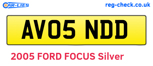 AV05NDD are the vehicle registration plates.