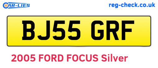 BJ55GRF are the vehicle registration plates.