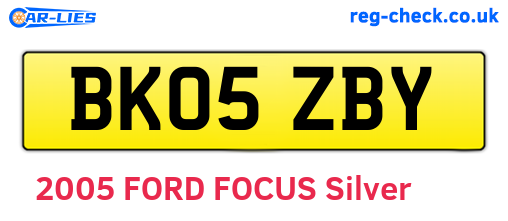 BK05ZBY are the vehicle registration plates.