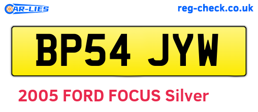 BP54JYW are the vehicle registration plates.