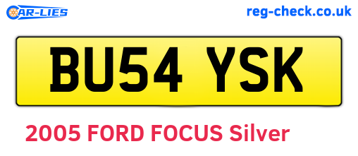 BU54YSK are the vehicle registration plates.