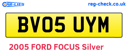 BV05UYM are the vehicle registration plates.