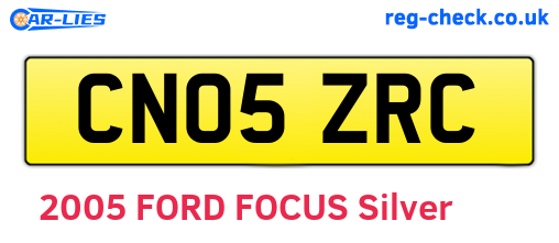 CN05ZRC are the vehicle registration plates.
