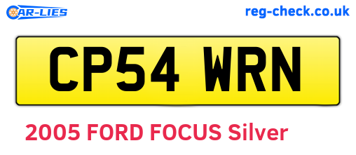CP54WRN are the vehicle registration plates.