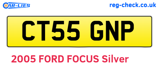 CT55GNP are the vehicle registration plates.
