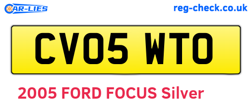 CV05WTO are the vehicle registration plates.