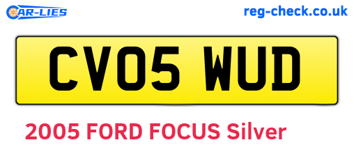 CV05WUD are the vehicle registration plates.