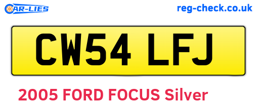 CW54LFJ are the vehicle registration plates.