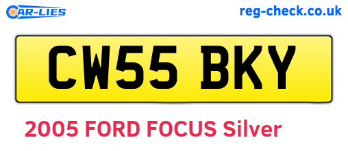 CW55BKY are the vehicle registration plates.