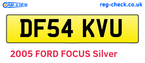 DF54KVU are the vehicle registration plates.