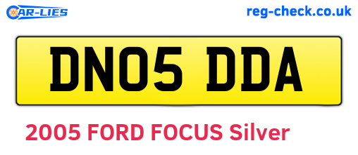 DN05DDA are the vehicle registration plates.