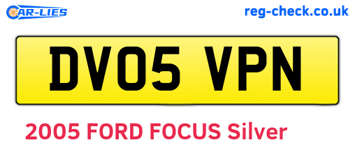 DV05VPN are the vehicle registration plates.