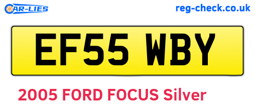 EF55WBY are the vehicle registration plates.