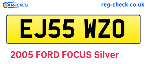 EJ55WZO are the vehicle registration plates.