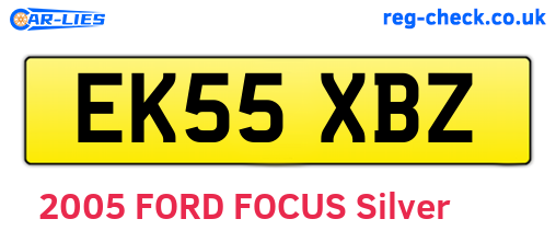 EK55XBZ are the vehicle registration plates.