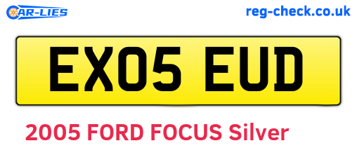 EX05EUD are the vehicle registration plates.