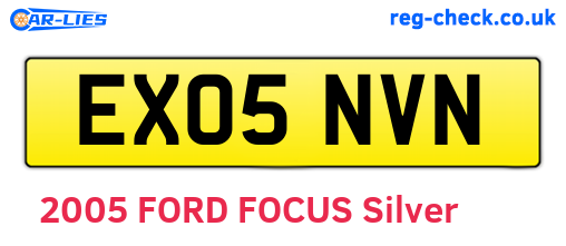 EX05NVN are the vehicle registration plates.