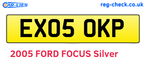 EX05OKP are the vehicle registration plates.