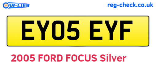 EY05EYF are the vehicle registration plates.