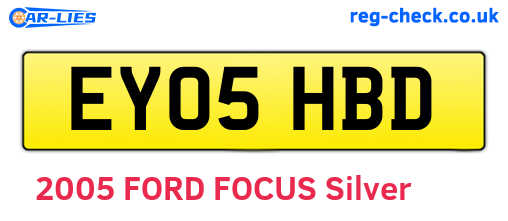EY05HBD are the vehicle registration plates.