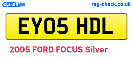 EY05HDL are the vehicle registration plates.