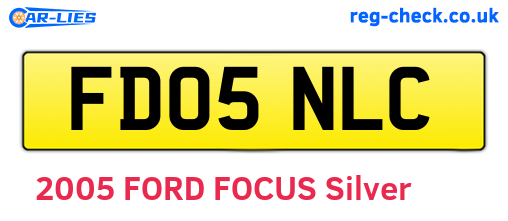 FD05NLC are the vehicle registration plates.