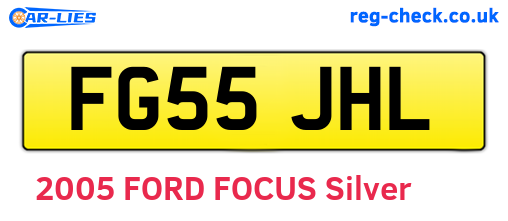 FG55JHL are the vehicle registration plates.