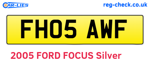 FH05AWF are the vehicle registration plates.