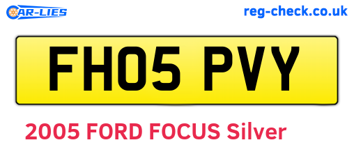 FH05PVY are the vehicle registration plates.