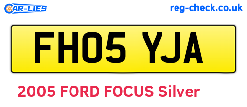 FH05YJA are the vehicle registration plates.