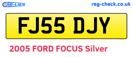 FJ55DJY are the vehicle registration plates.