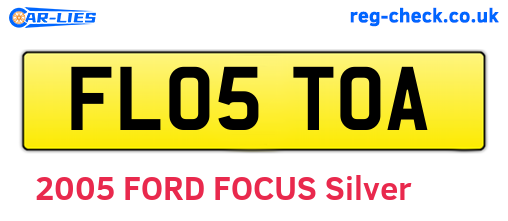 FL05TOA are the vehicle registration plates.