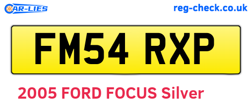 FM54RXP are the vehicle registration plates.