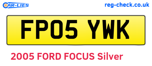 FP05YWK are the vehicle registration plates.
