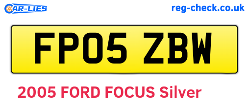 FP05ZBW are the vehicle registration plates.