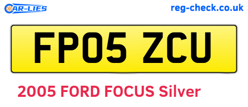FP05ZCU are the vehicle registration plates.