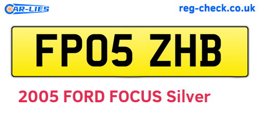 FP05ZHB are the vehicle registration plates.