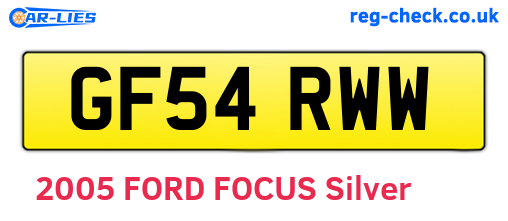 GF54RWW are the vehicle registration plates.