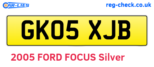 GK05XJB are the vehicle registration plates.