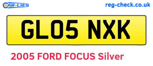 GL05NXK are the vehicle registration plates.
