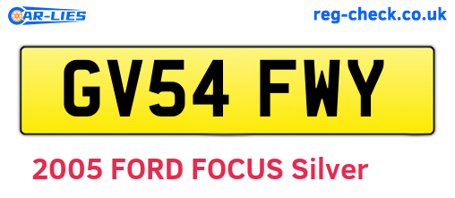GV54FWY are the vehicle registration plates.