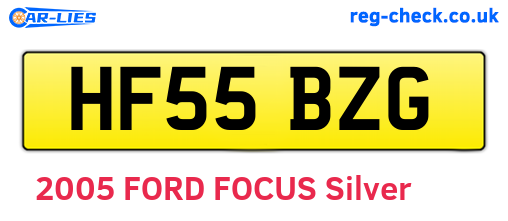 HF55BZG are the vehicle registration plates.