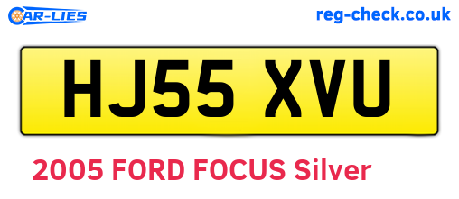 HJ55XVU are the vehicle registration plates.