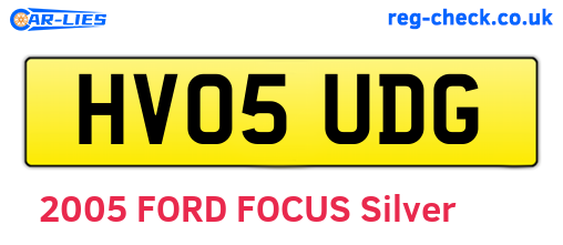 HV05UDG are the vehicle registration plates.