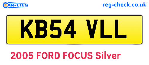 KB54VLL are the vehicle registration plates.